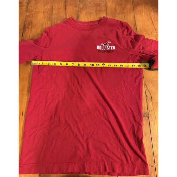 Y2K VTG 2000s Mens Hollister Long Sleeve Size Medium Red - Picture 6 of 7